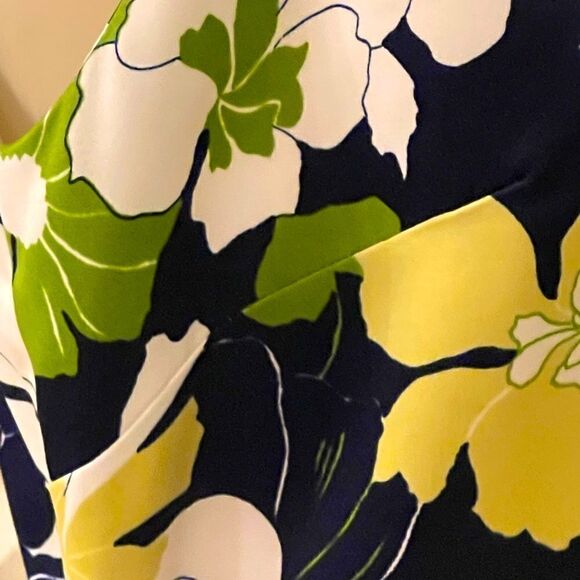 Vintage Handmade Spring Summer Floral Print Polyester Tie Halter Shift Dress - Picture 8 of 15